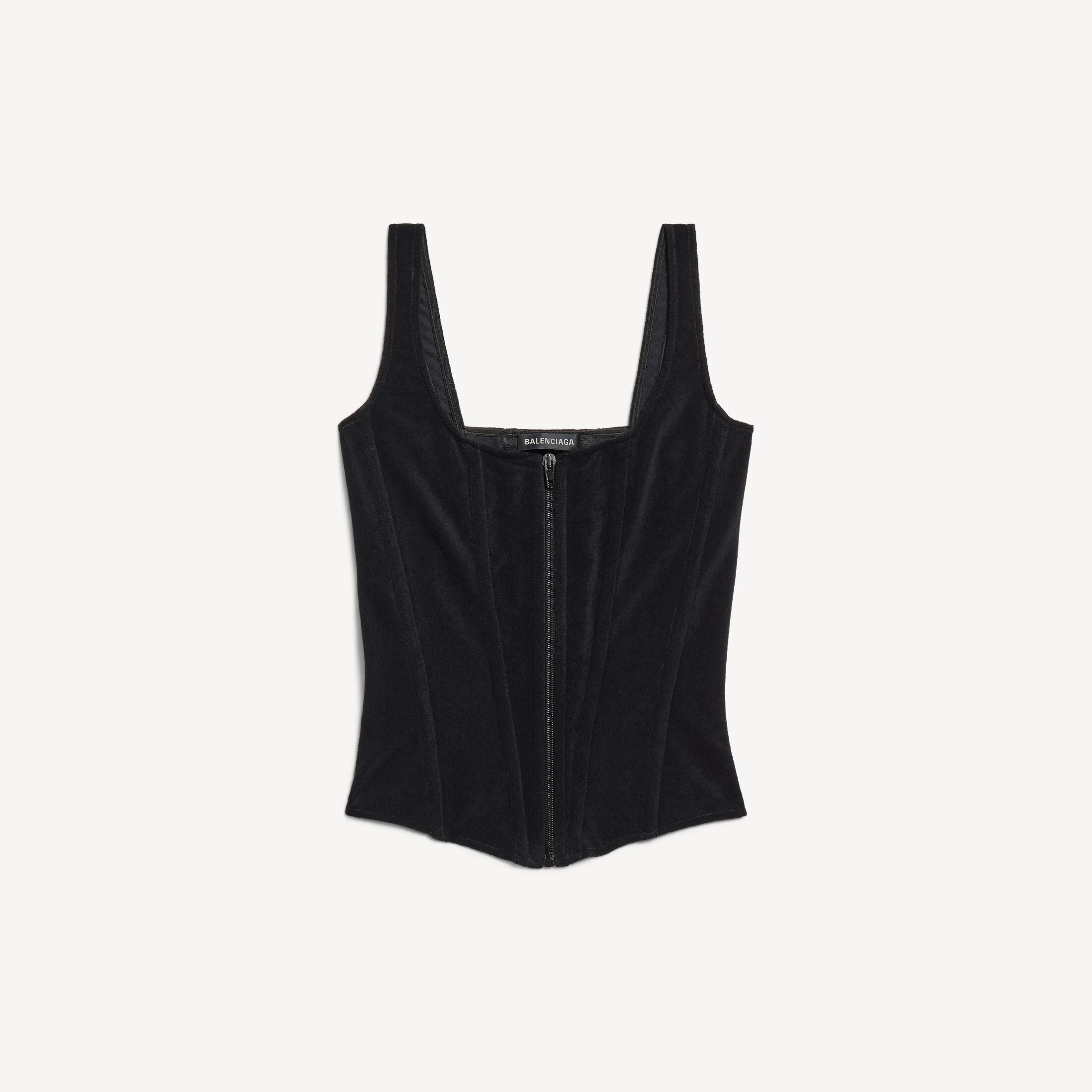 BALENCIAGA Women's Stretch Corset Top in Black