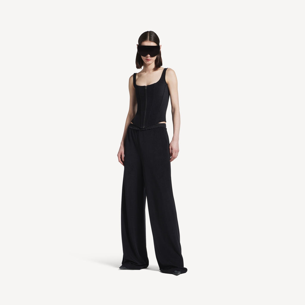 BALENCIAGA Women's Stretch Corset Top in Black