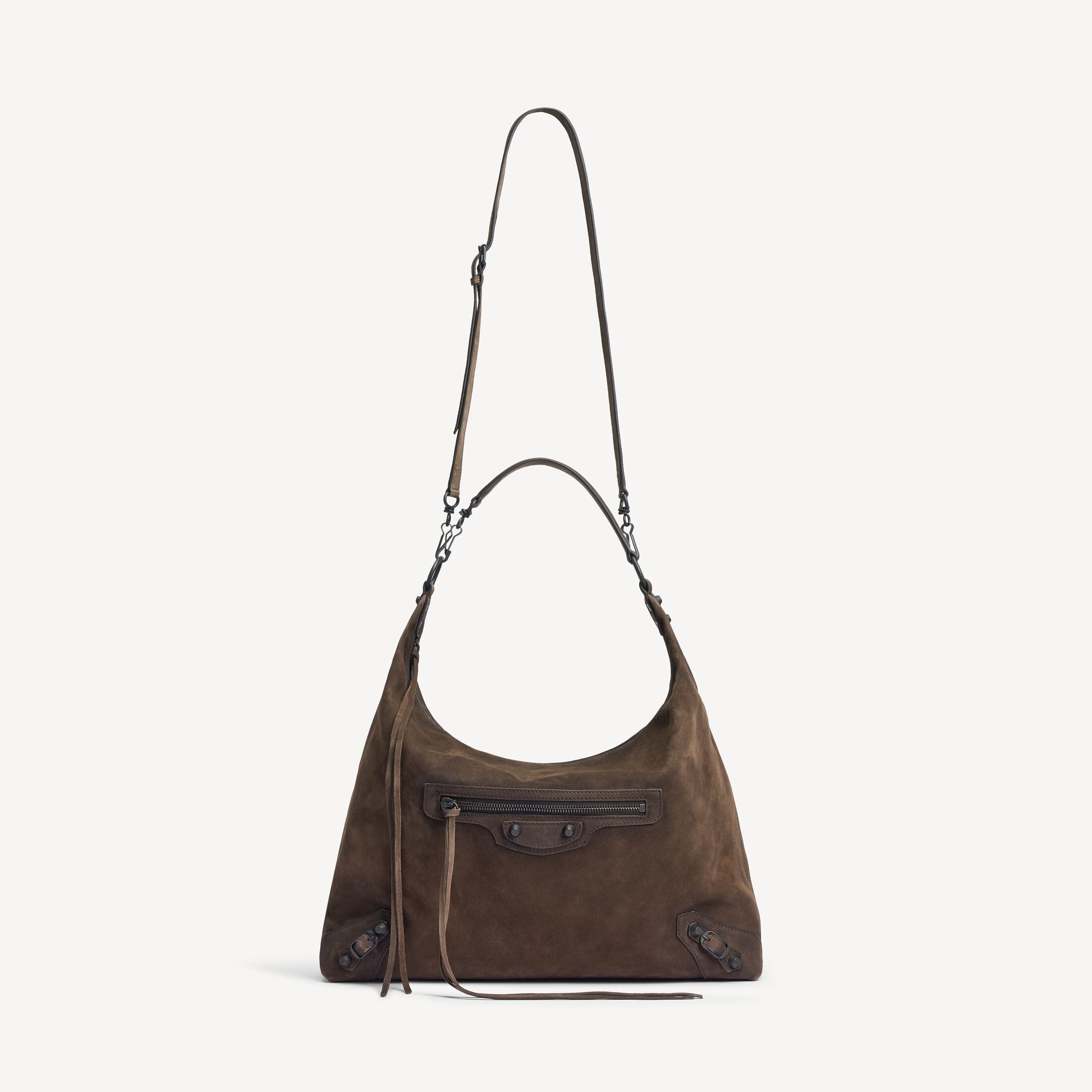 BALENCIAGA Women's Le City Hobo Bag Medium in Light Espresso