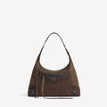 BALENCIAGA Women's Le City Hobo Bag Medium in Light Espresso