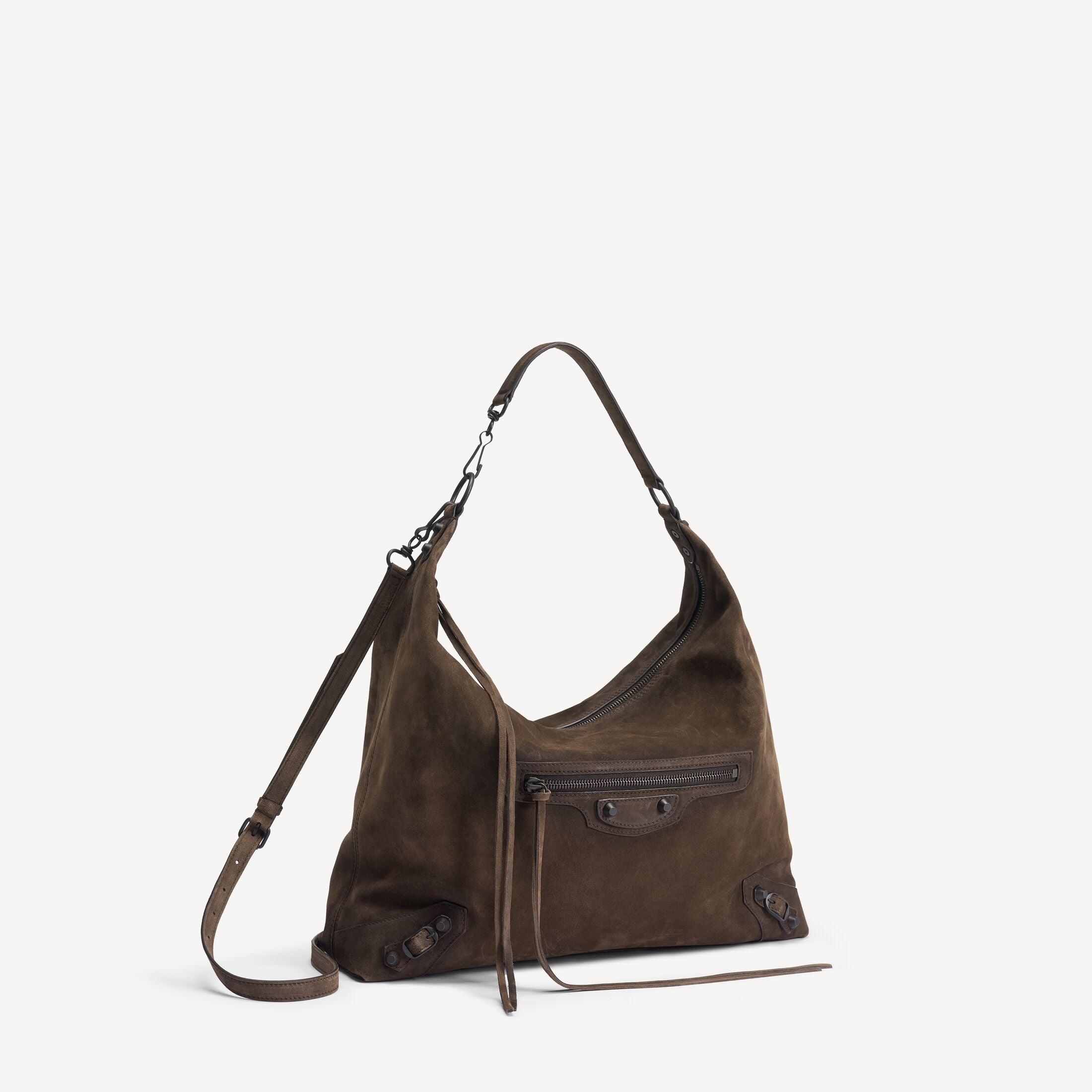 BALENCIAGA Women's Le City Hobo Bag Medium in Light Espresso