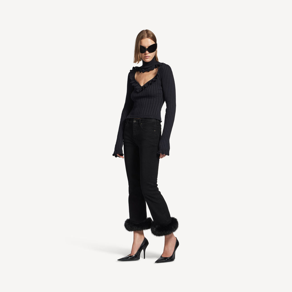 BALENCIAGA Women's Heart Top in Black