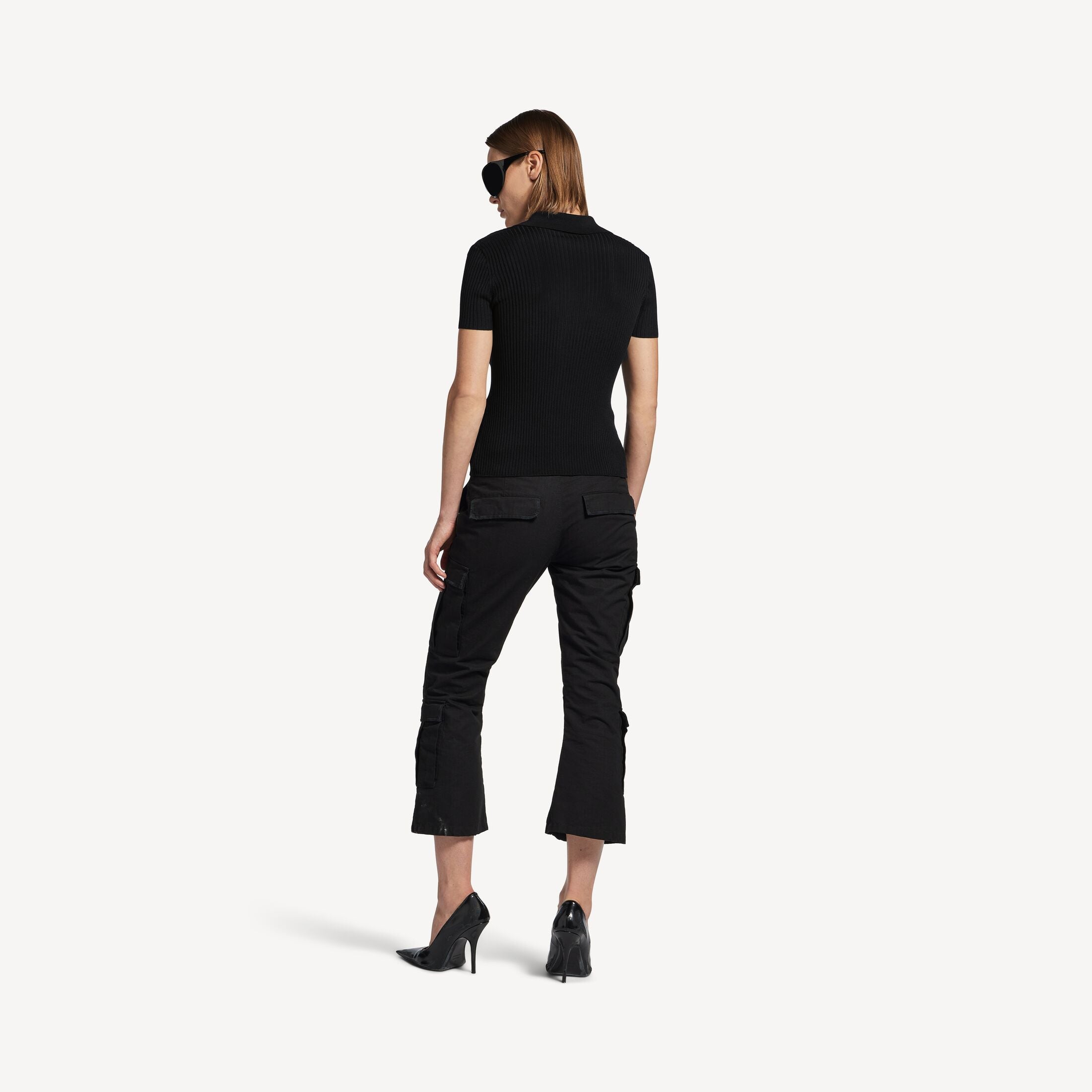 BALENCIAGA Women's Short Sleeve Shirt in Black