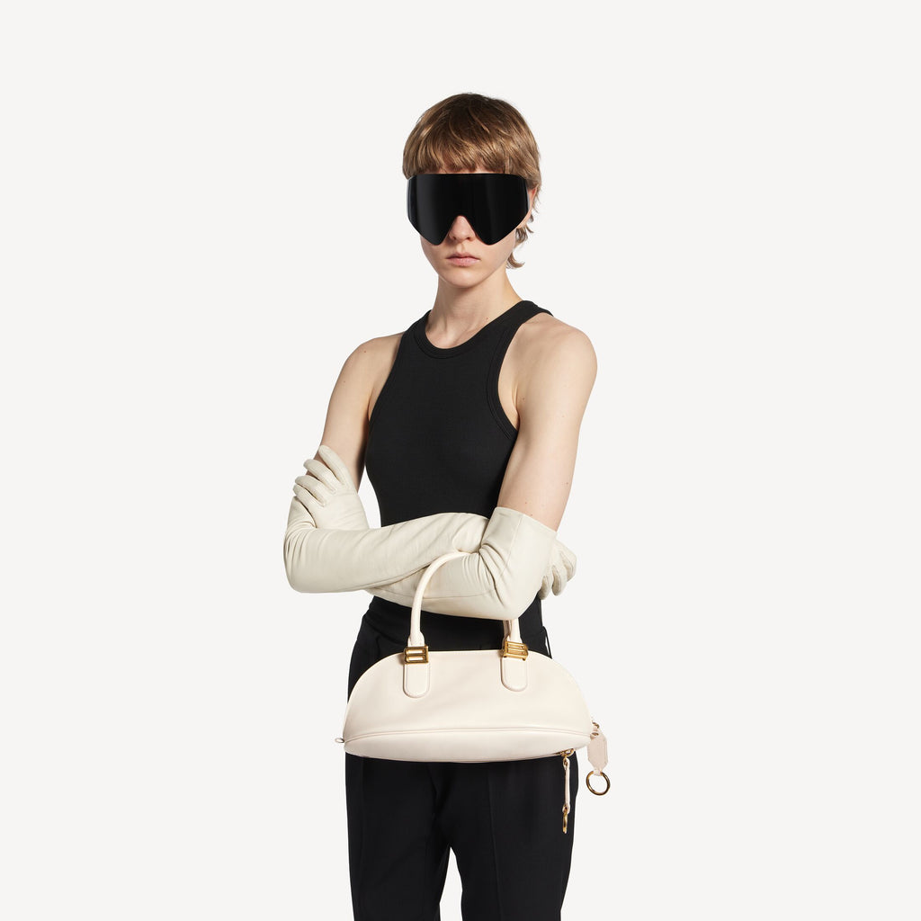BALENCIAGA Women's Bolero Bowling Bag Mini in Cream