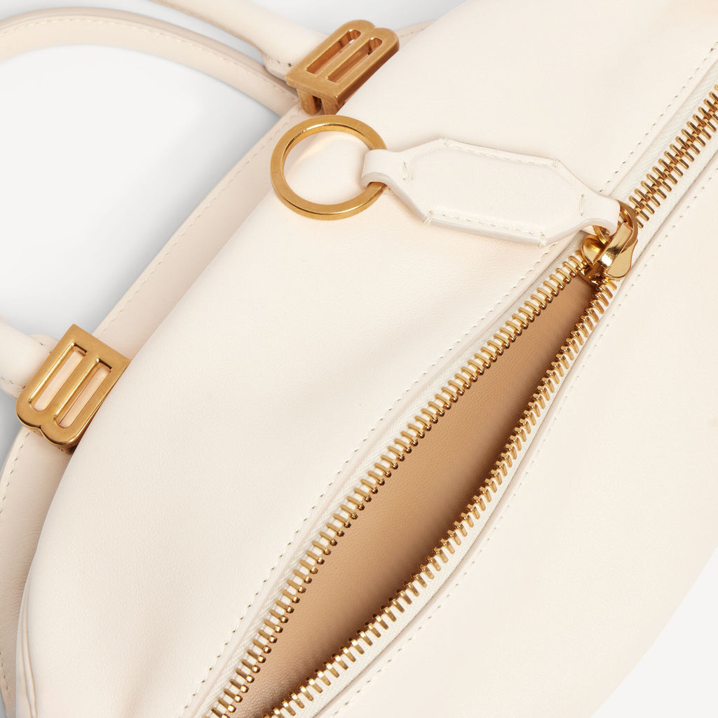 BALENCIAGA Women's Bolero Bowling Bag Mini in Cream