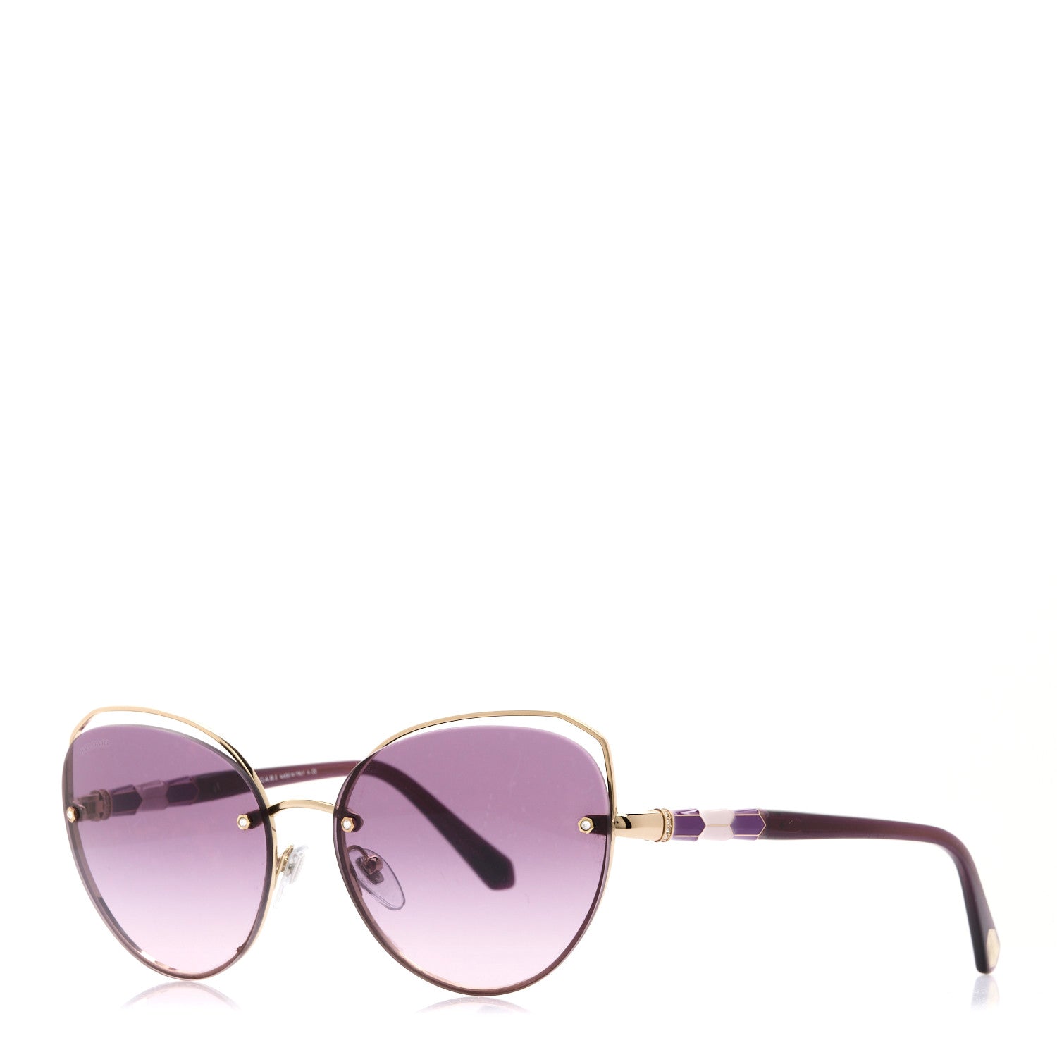 Metal Enamel 6136-B Sunglasses Purple