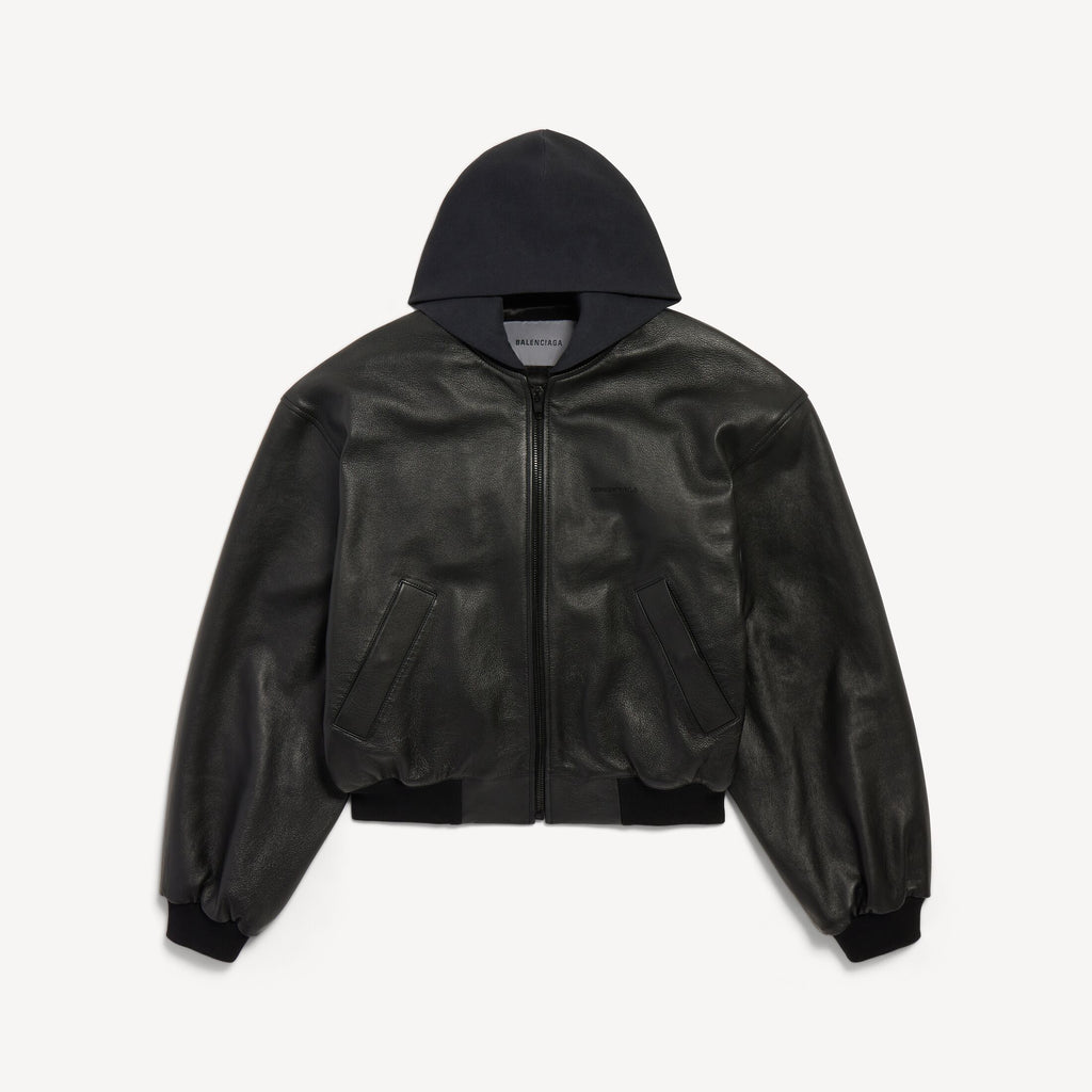 BALENCIAGA Men's Patched Hooded Jacket