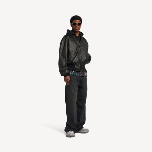 BALENCIAGA Men's Patched Hooded Jacket