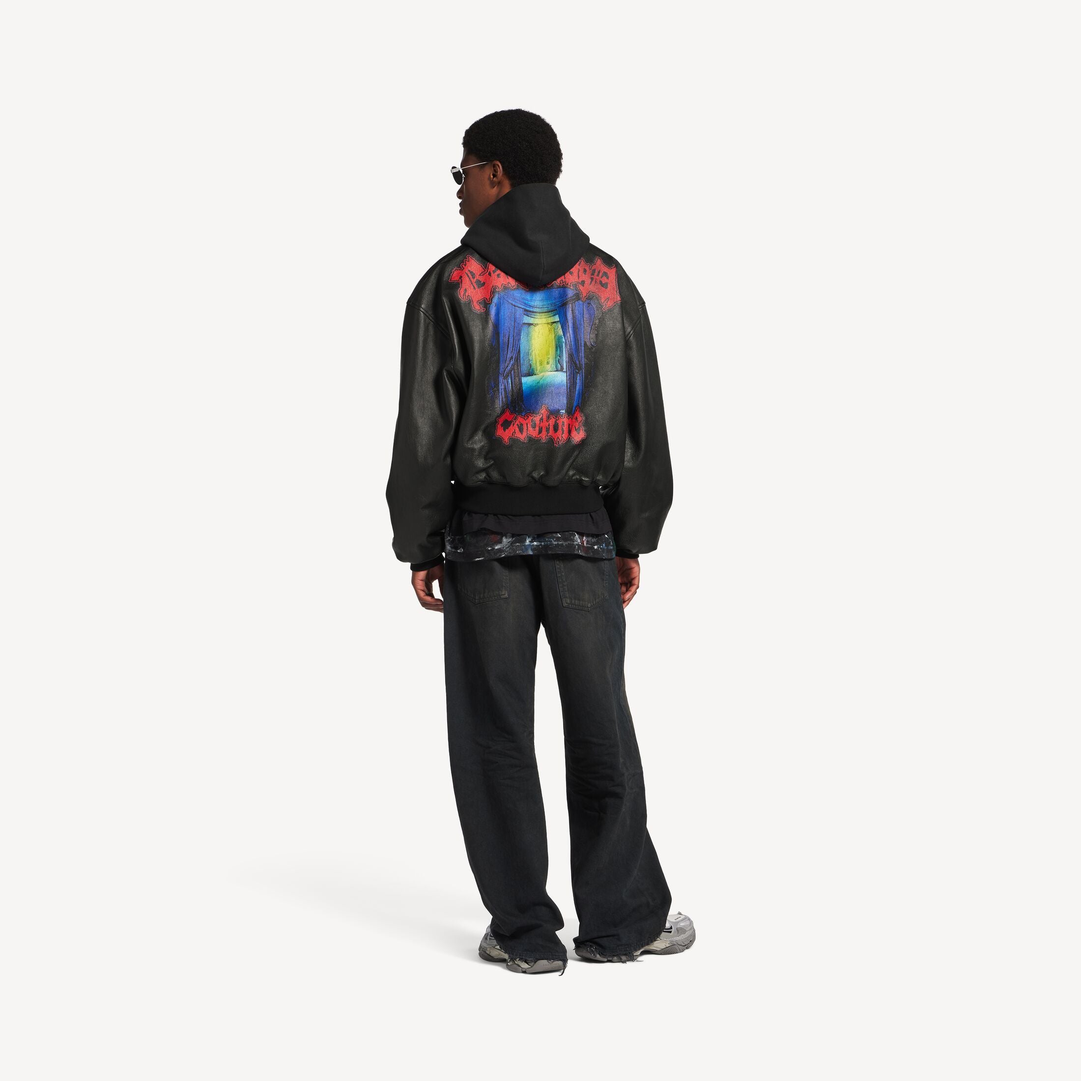 BALENCIAGA Men's Patched Hooded Jacket