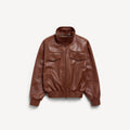 BALENCIAGA Women's High Collar Blouson in Chestnut
