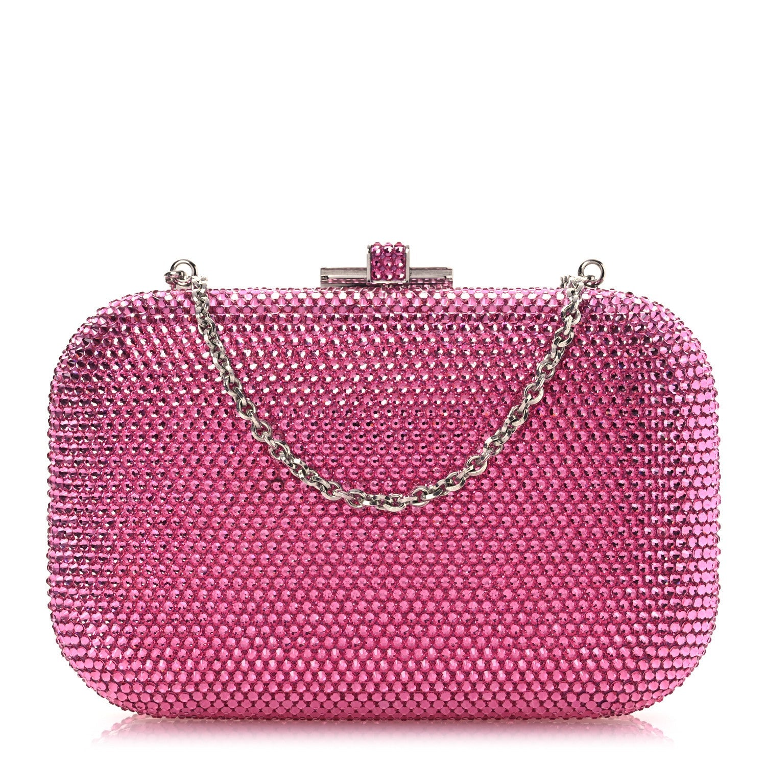 Swarovski Crystal Slide Lock Clutch Amethyst