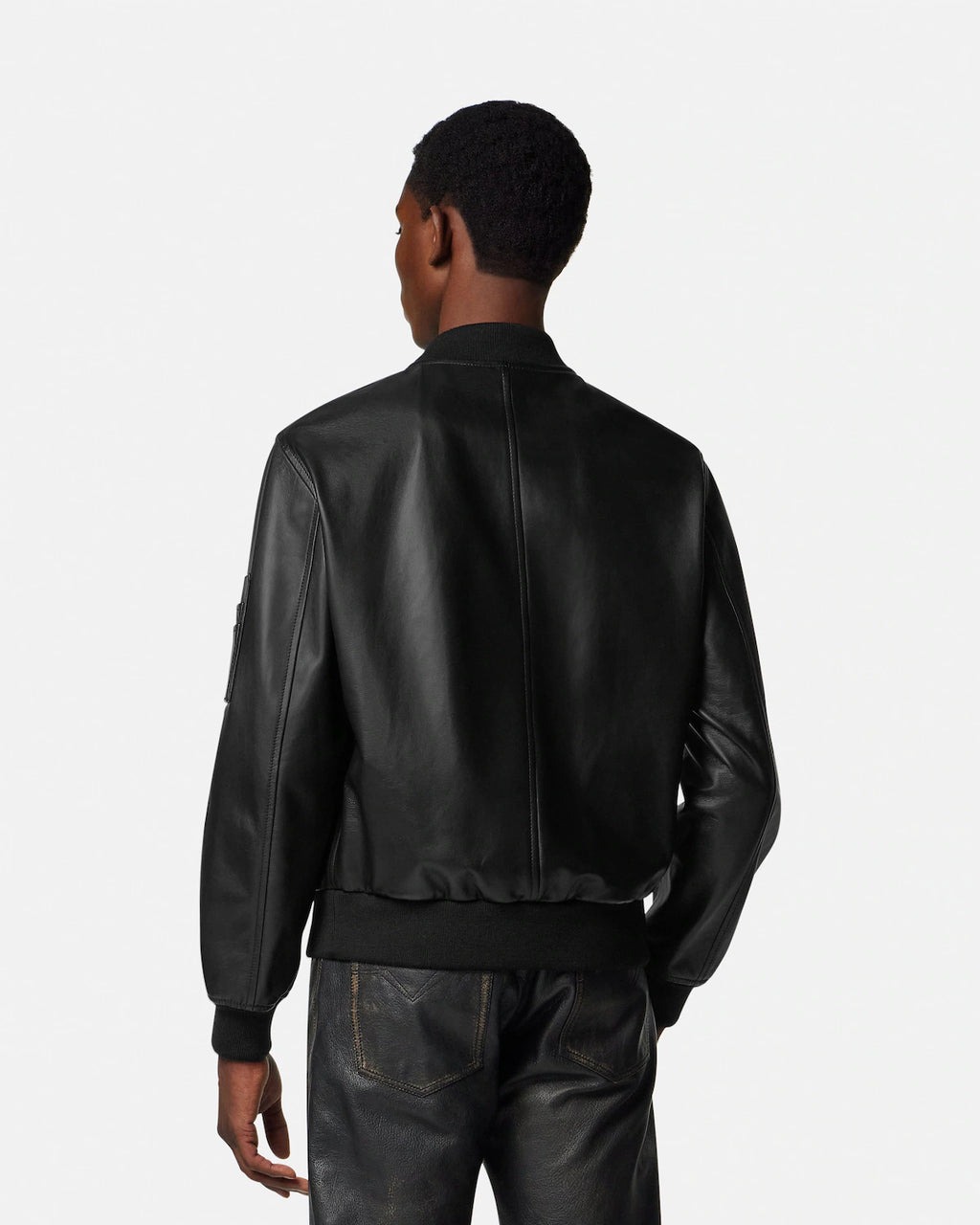 Leather bomber