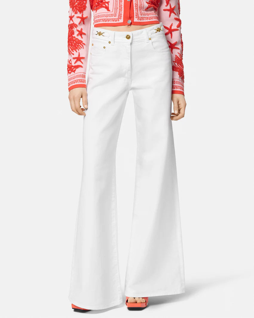 Versace Wide-Leg Flared Jeans