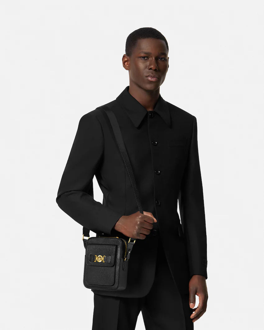Versace Medusa Biggie Leather Crossbody Bag
