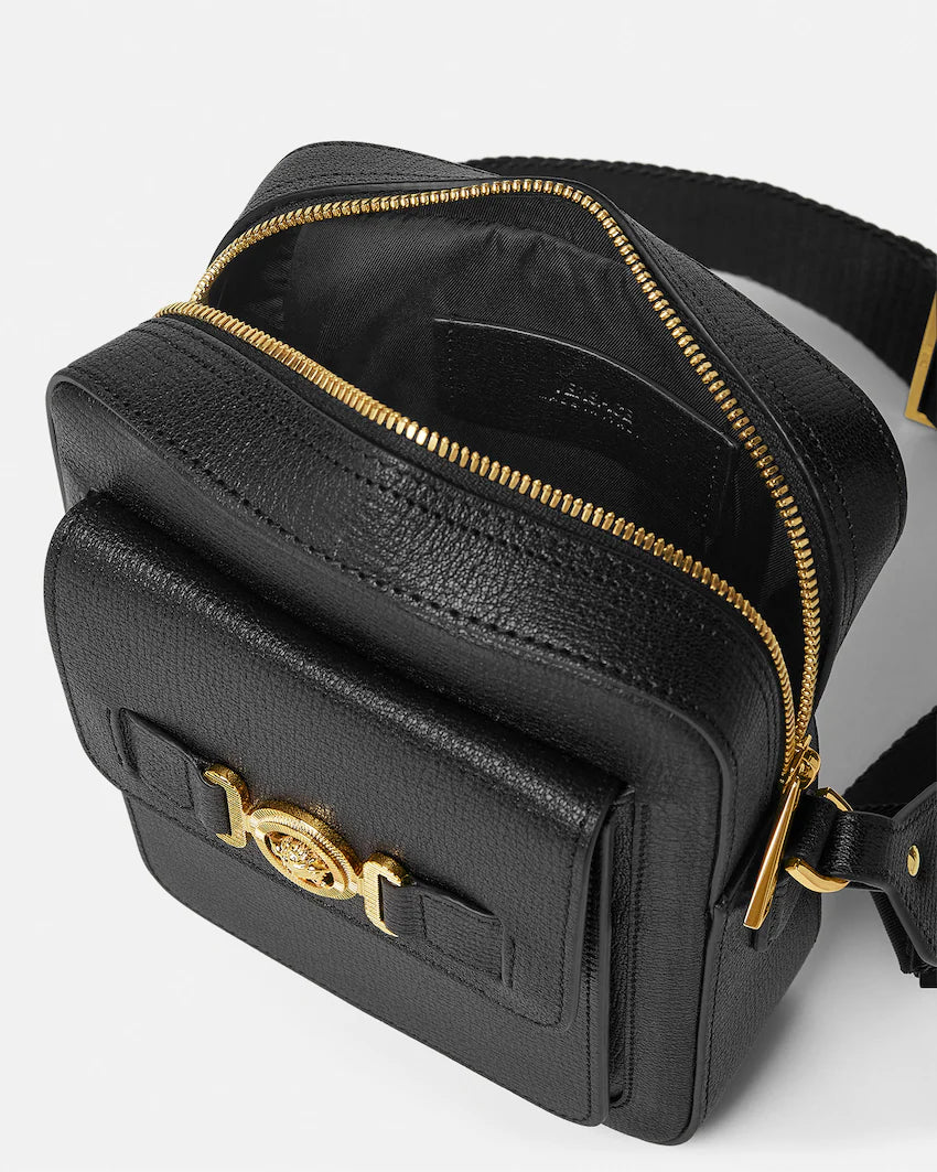 Versace Medusa Biggie Leather Crossbody Bag