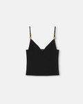 Versace Viscose Knit Crop Top