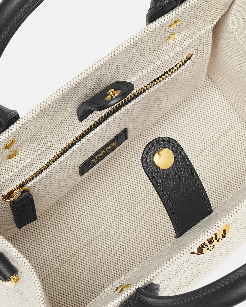 Versace La Medusa Mini Canvas Tote