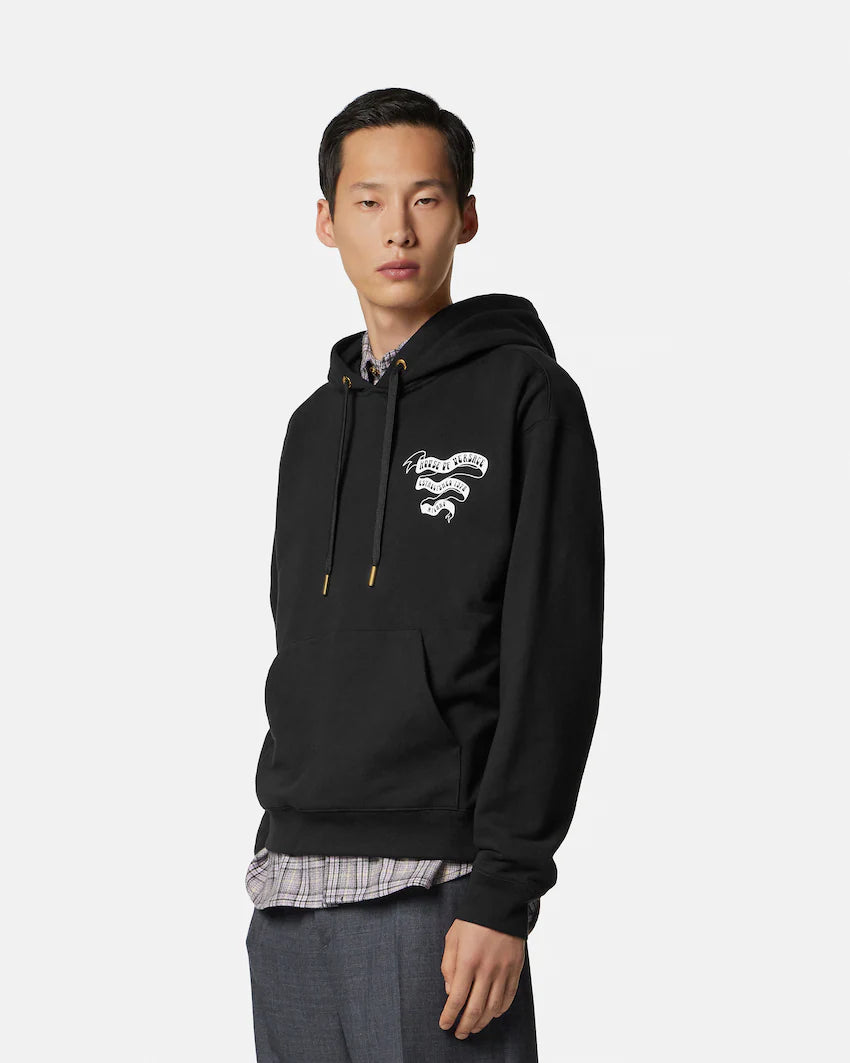Versace Printed Cotton-Jersey Hoodie