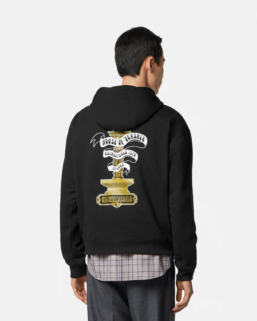 Versace Printed Cotton-Jersey Hoodie