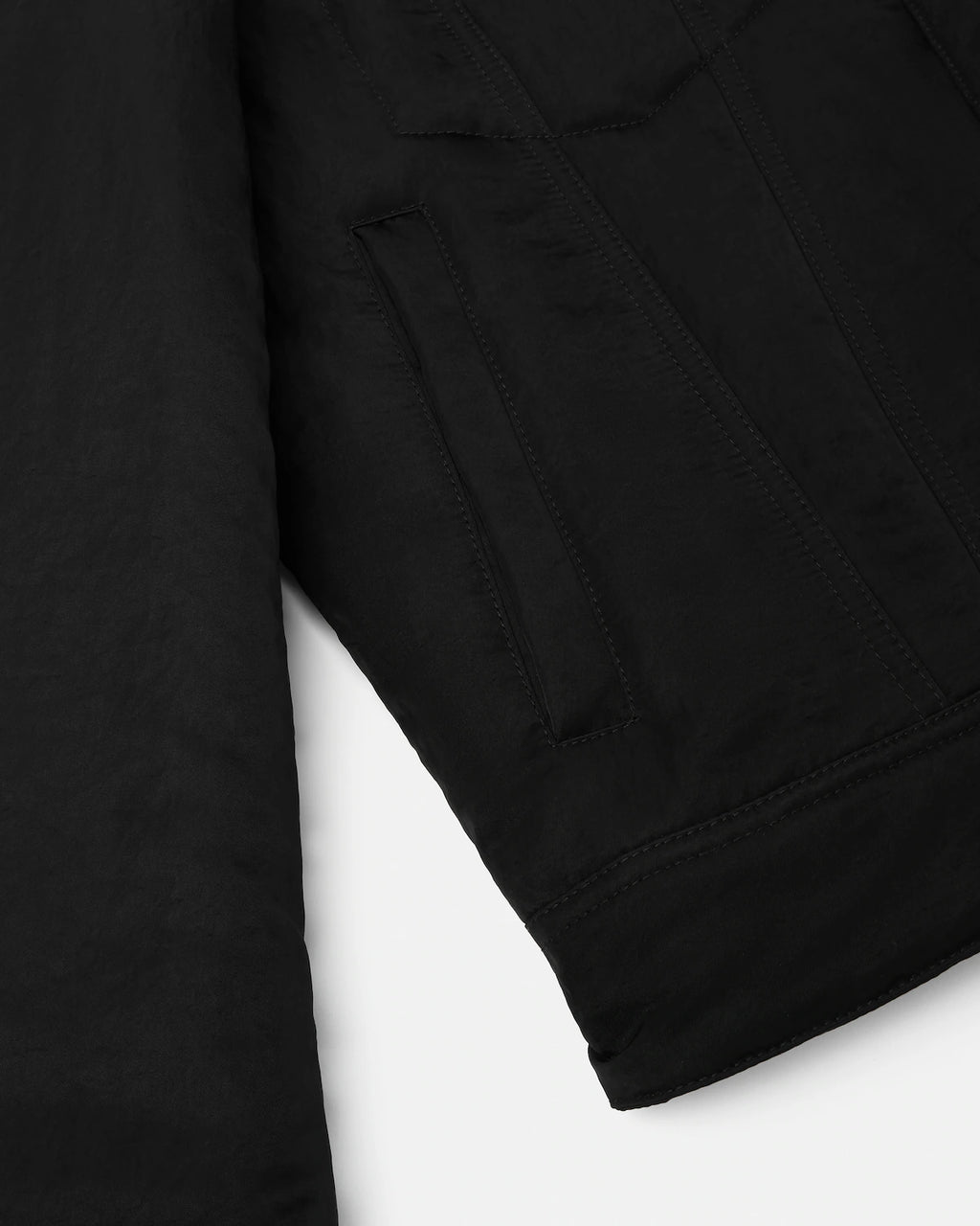 Crushed Nylon Satin Padded Jacket