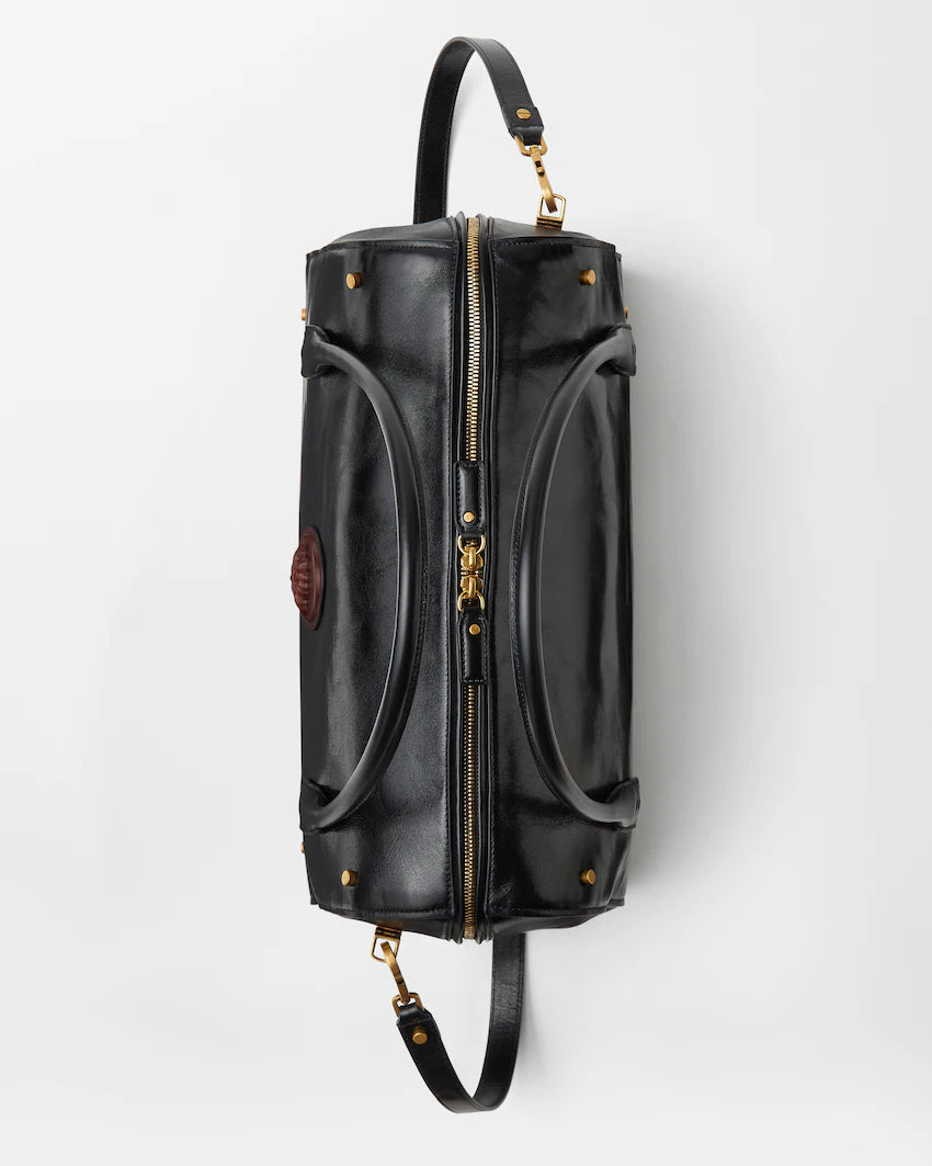 Versace Roomy Large Leather Duffel Bag