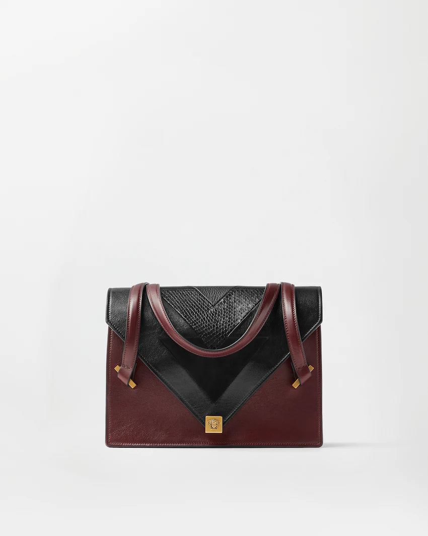 Severine Python-Effect Leather Shoulder Bag