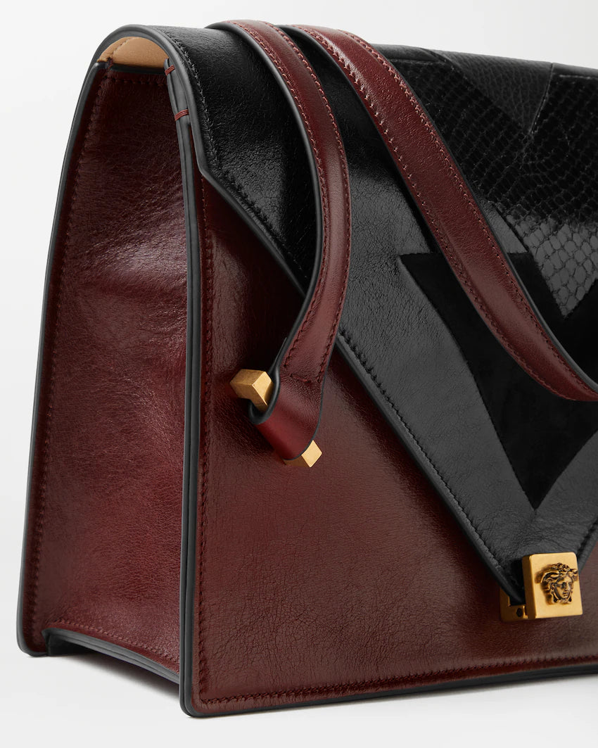 Severine Python-Effect Leather Shoulder Bag