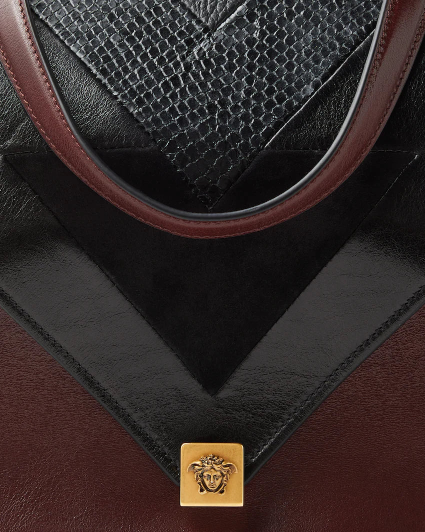 Severine Python-Effect Leather Shoulder Bag