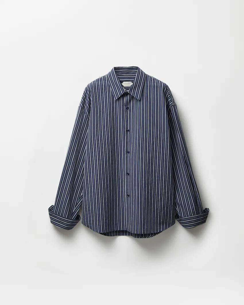 Striped Cotton-Poplin Loose Shirt