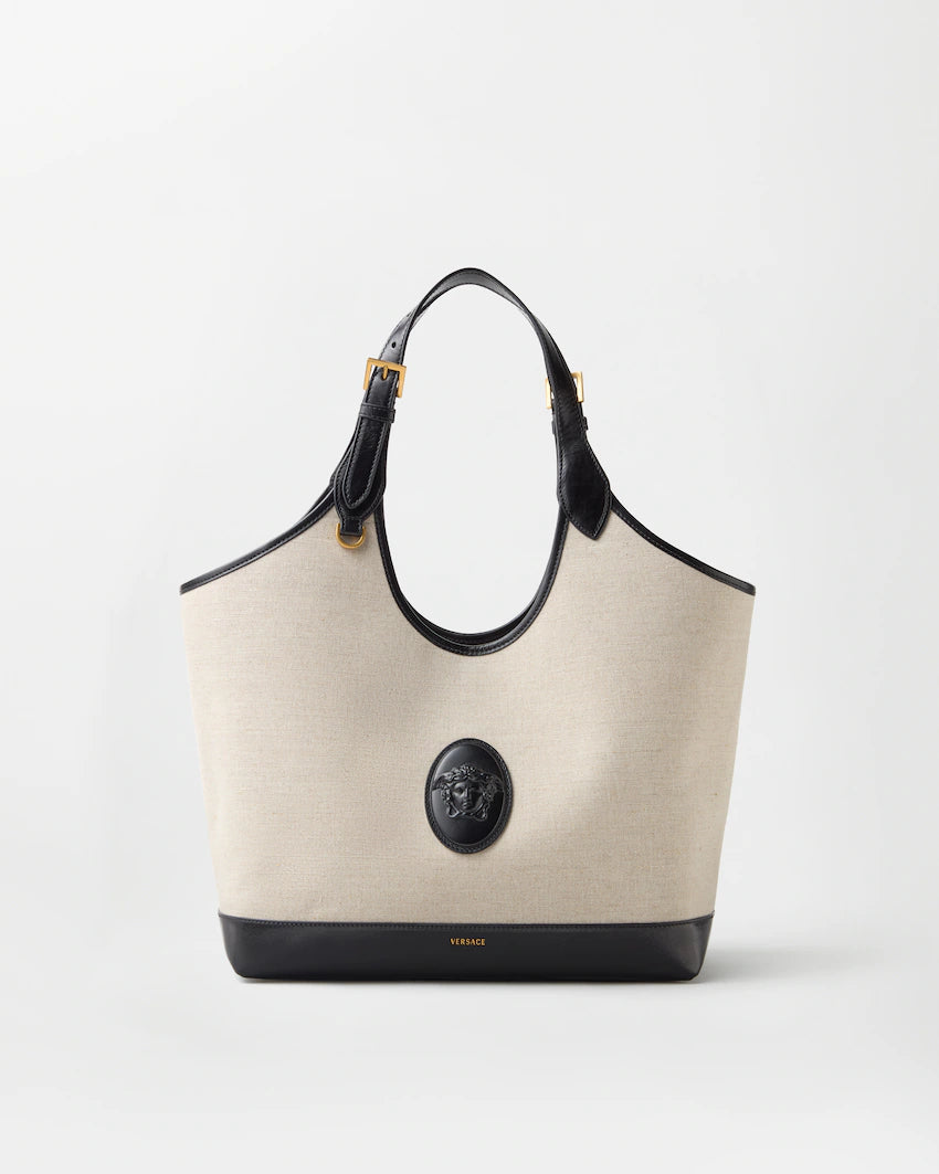 Versace RiviÃ¨re Large Canvas Tote