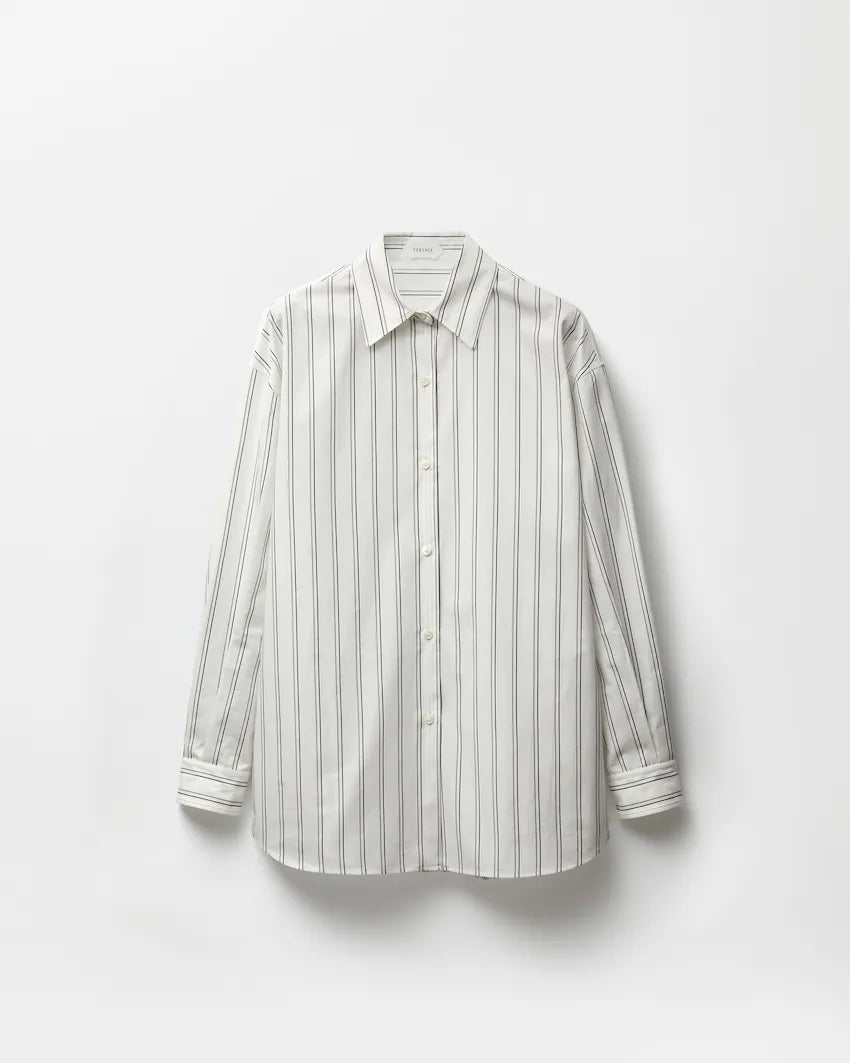 Versace Striped Cotton-Poplin Shirt