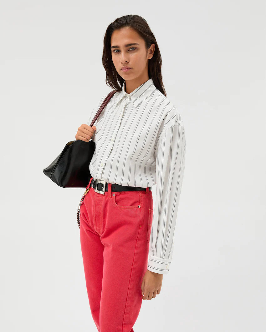 Versace Striped Cotton-Poplin Shirt