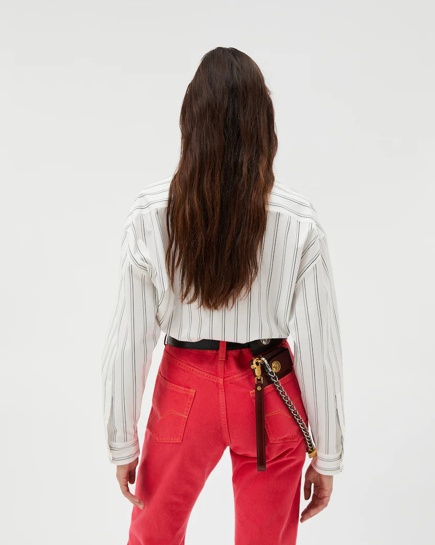 Versace Striped Cotton-Poplin Shirt
