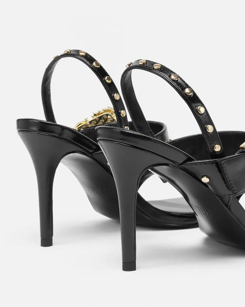 Versace Studded Emily Slingback Sandals