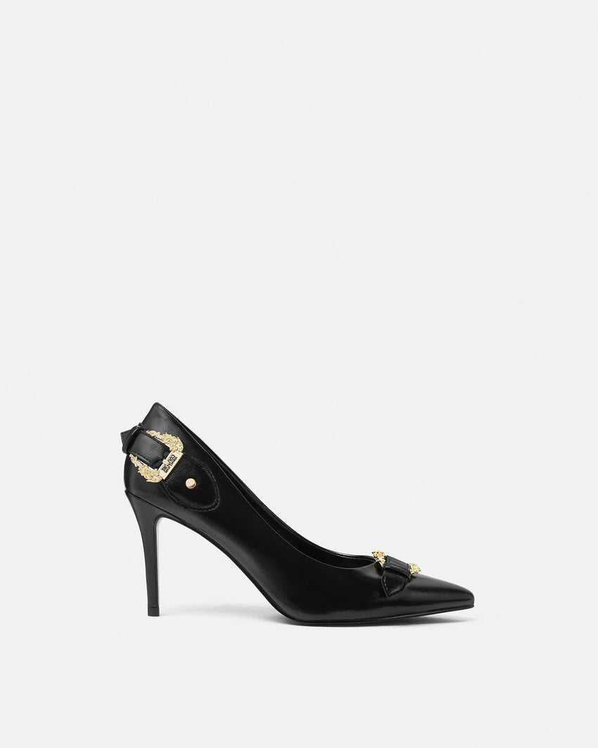 Versace Scarlett Baroque Buckle Pumps