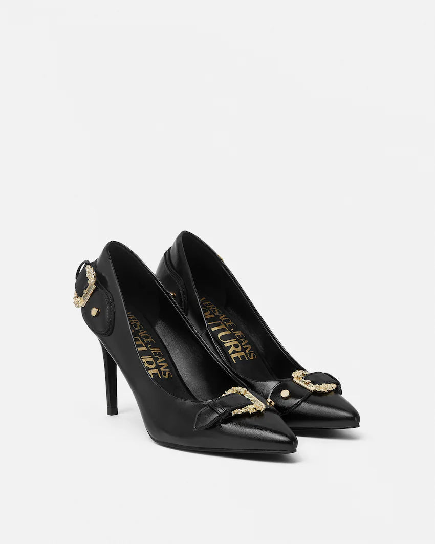 Versace Scarlett Baroque Buckle Pumps