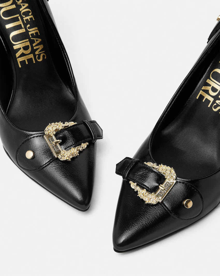 Versace Scarlett Baroque Buckle Pumps