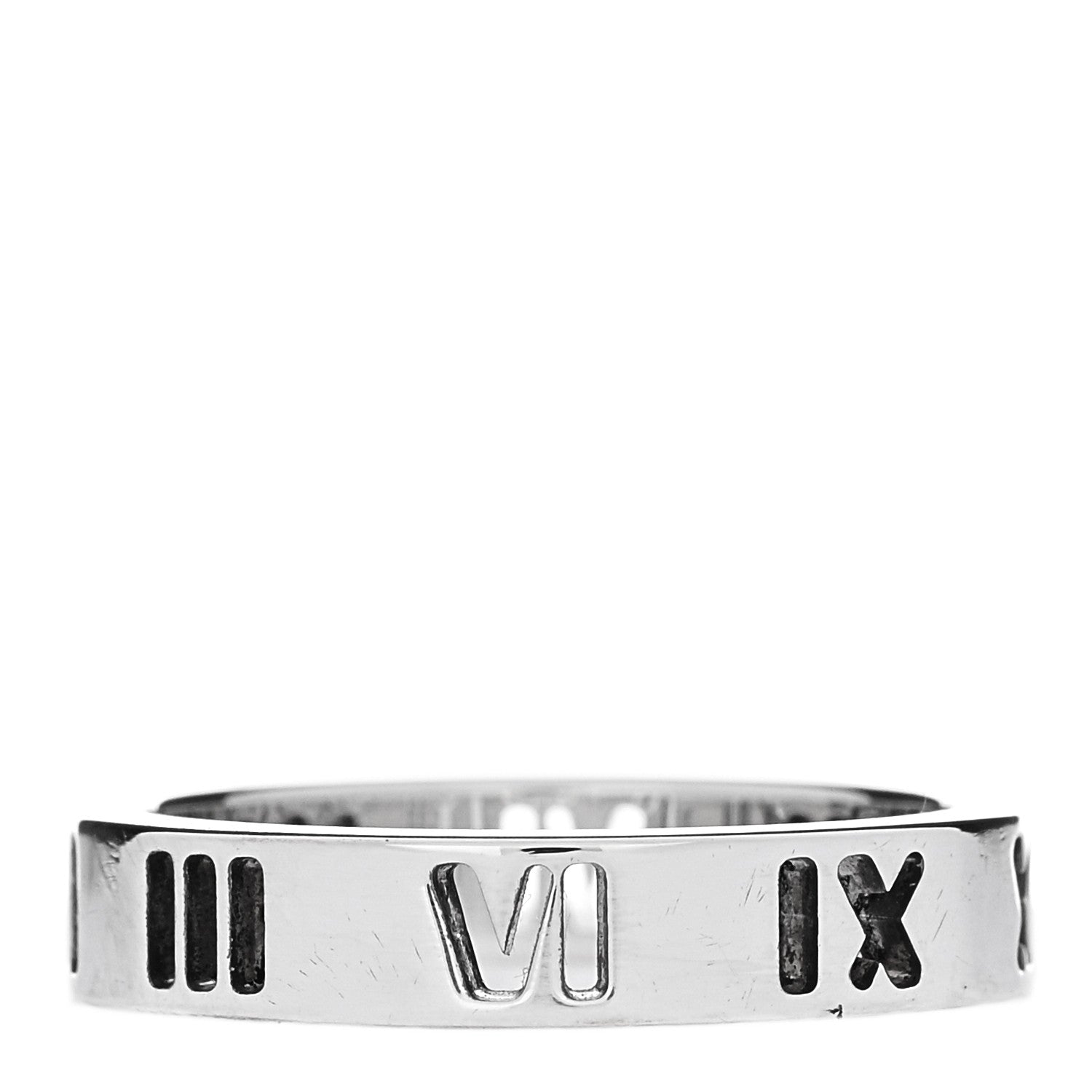 Sterling Silver Narrow Atlas Pierced Ring 47 4.25