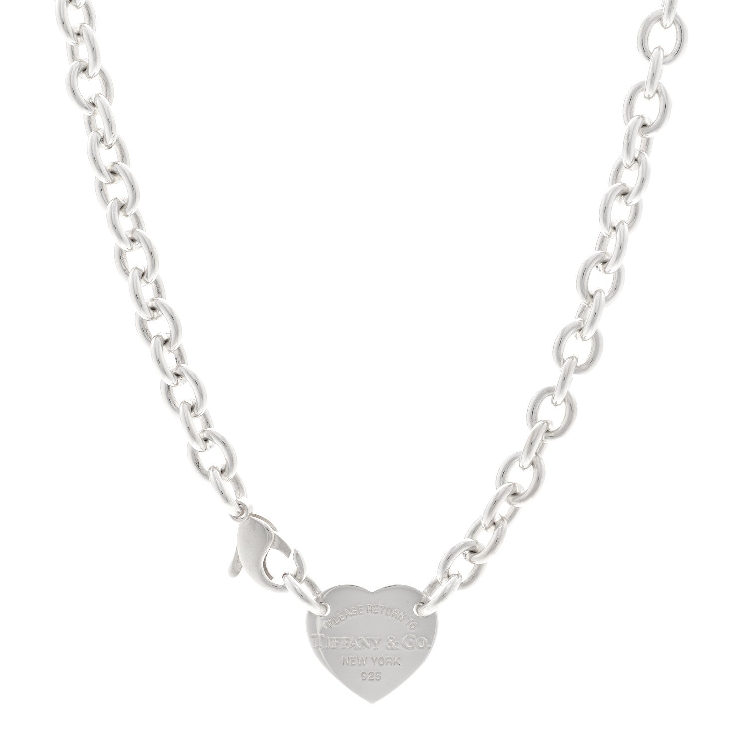 Sterling Silver Return to Tiffany Heart Tag Choker Necklace
