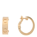 18K Yellow Gold 5.5mm LOVE French Clip Hoop Earrings