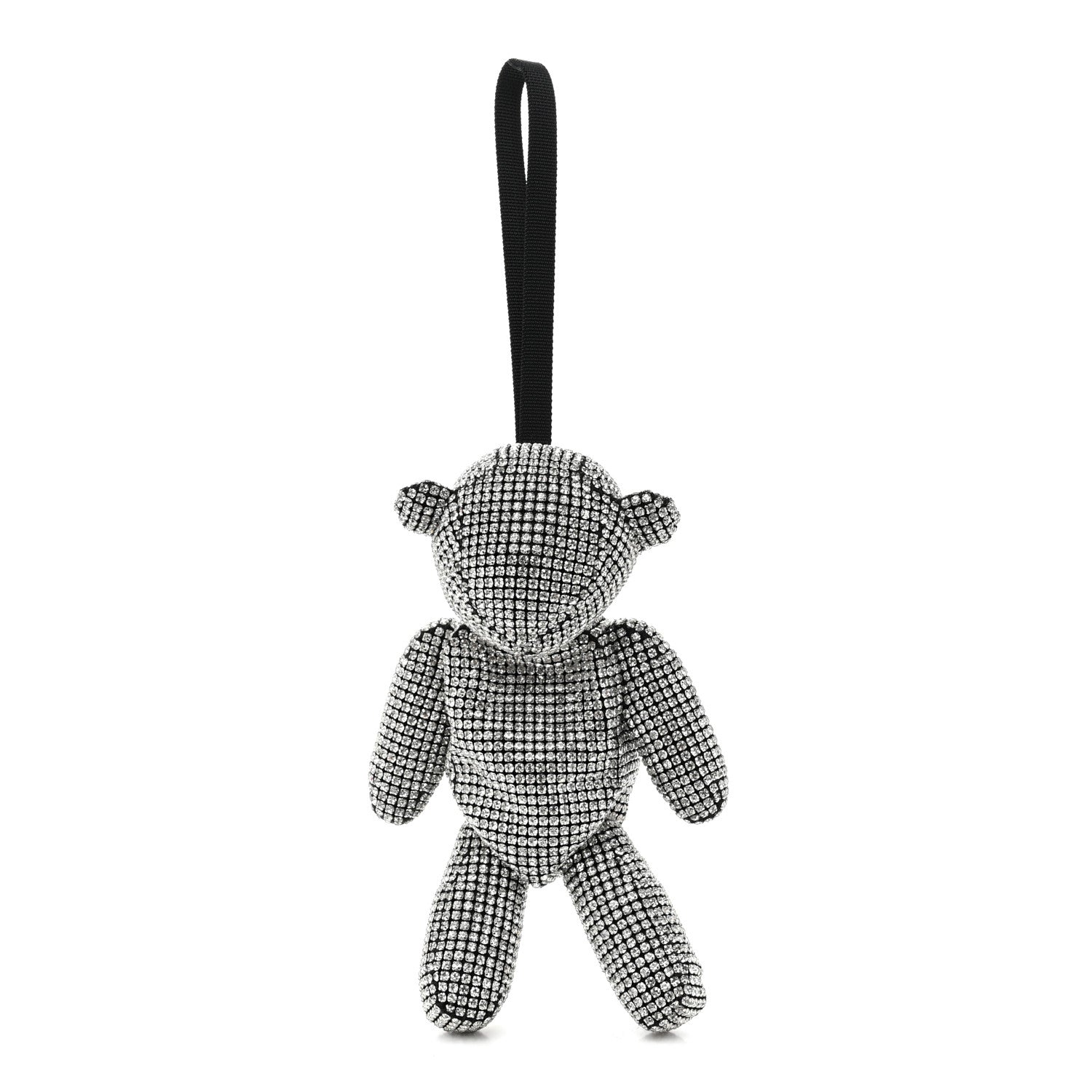 Crystal Mesh Beiress Wristlet White