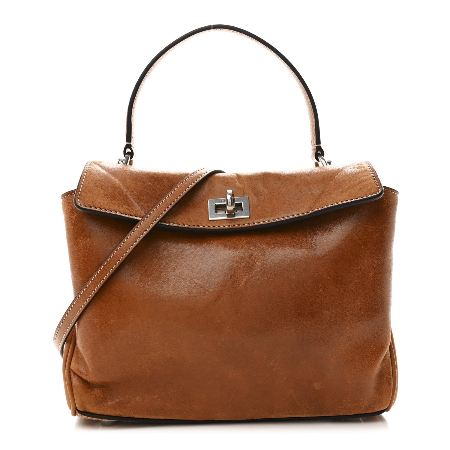 Vegetable Tanned Lambskin Mini Rodeo Top Handle Handbag Tan Cowboy