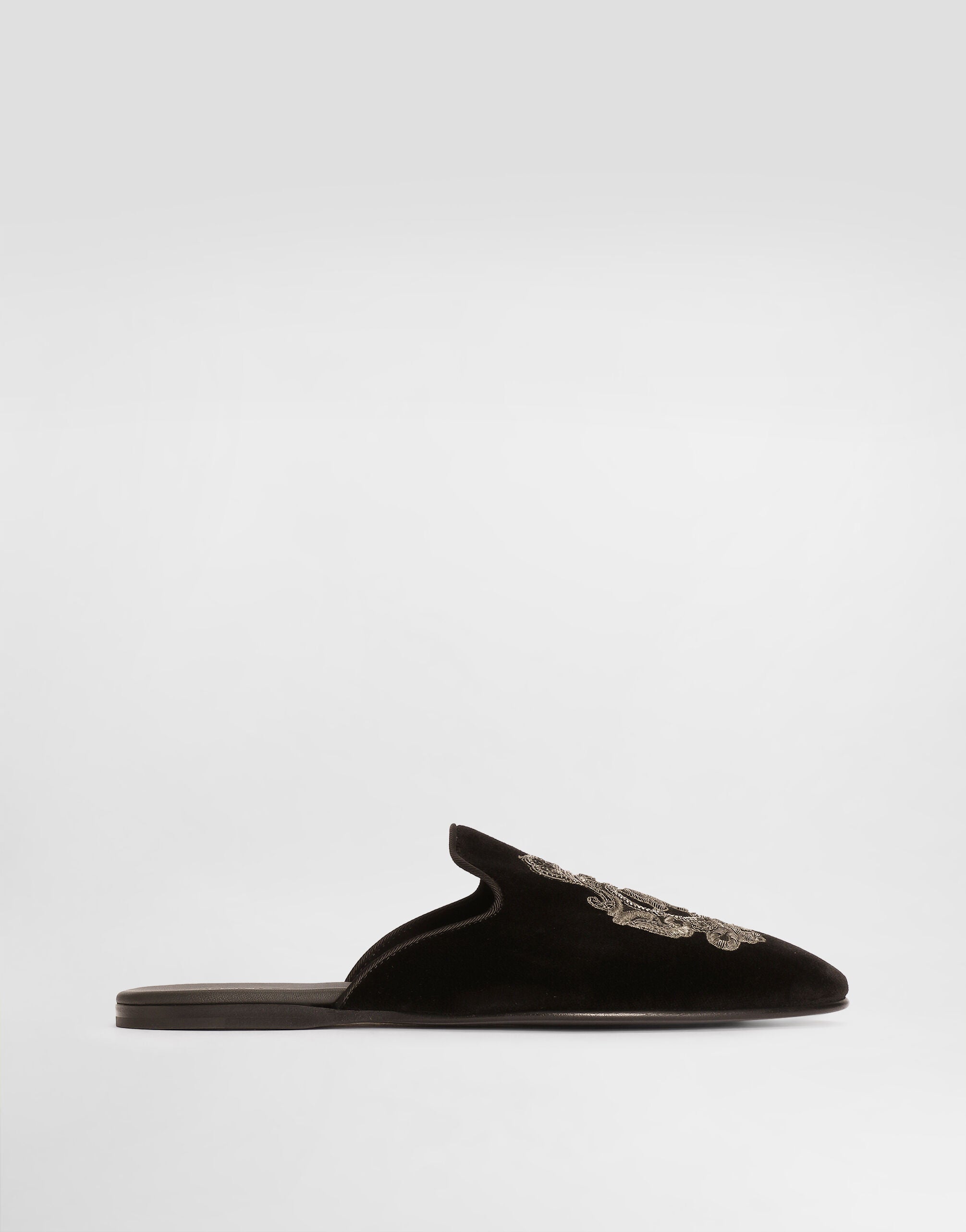 DOLCE & GABBANA men's velvet slippers