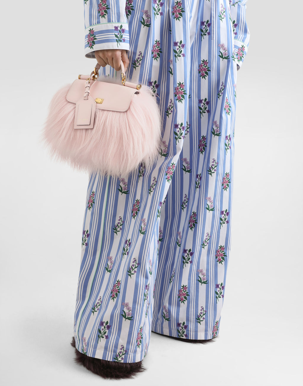 DOLCE & GABBANA Mini My Sicily handbag in long-fur