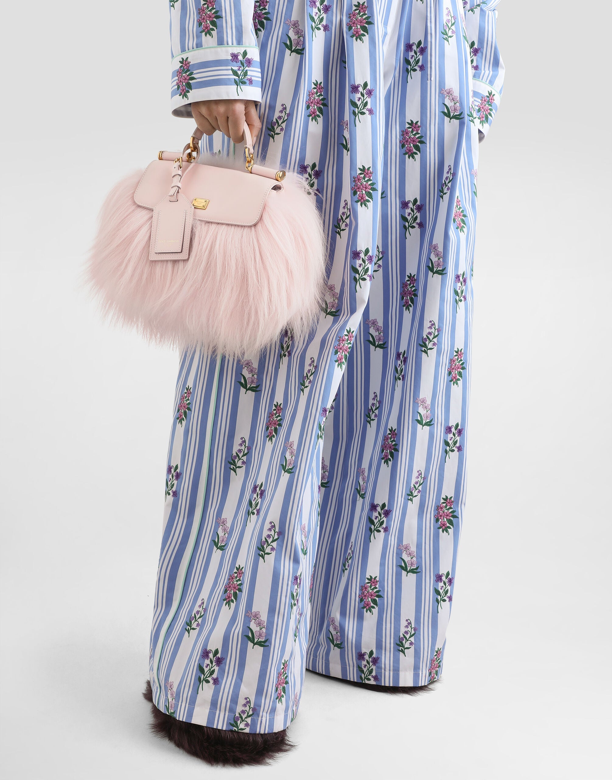 DOLCE & GABBANA Mini My Sicily handbag in long-fur