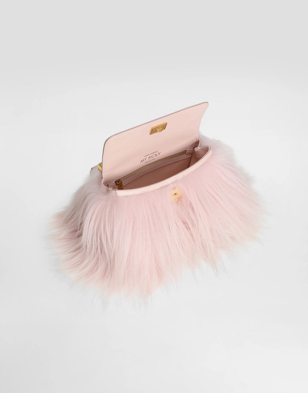 DOLCE & GABBANA Mini My Sicily handbag in long-fur