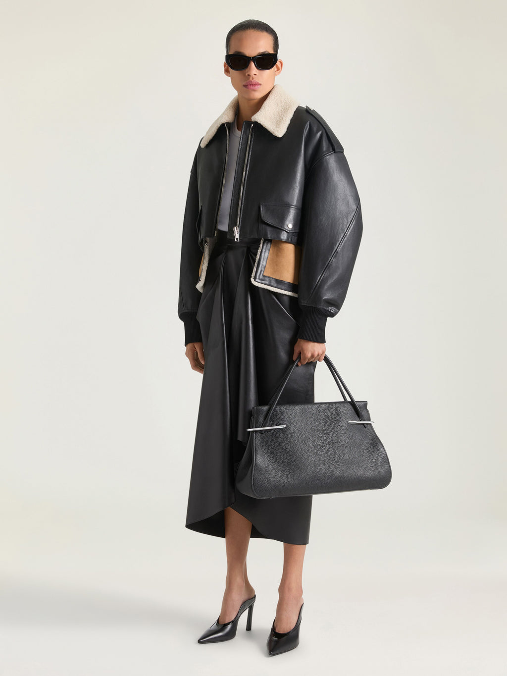 GIVENCHY Spiky heeled mules in leather