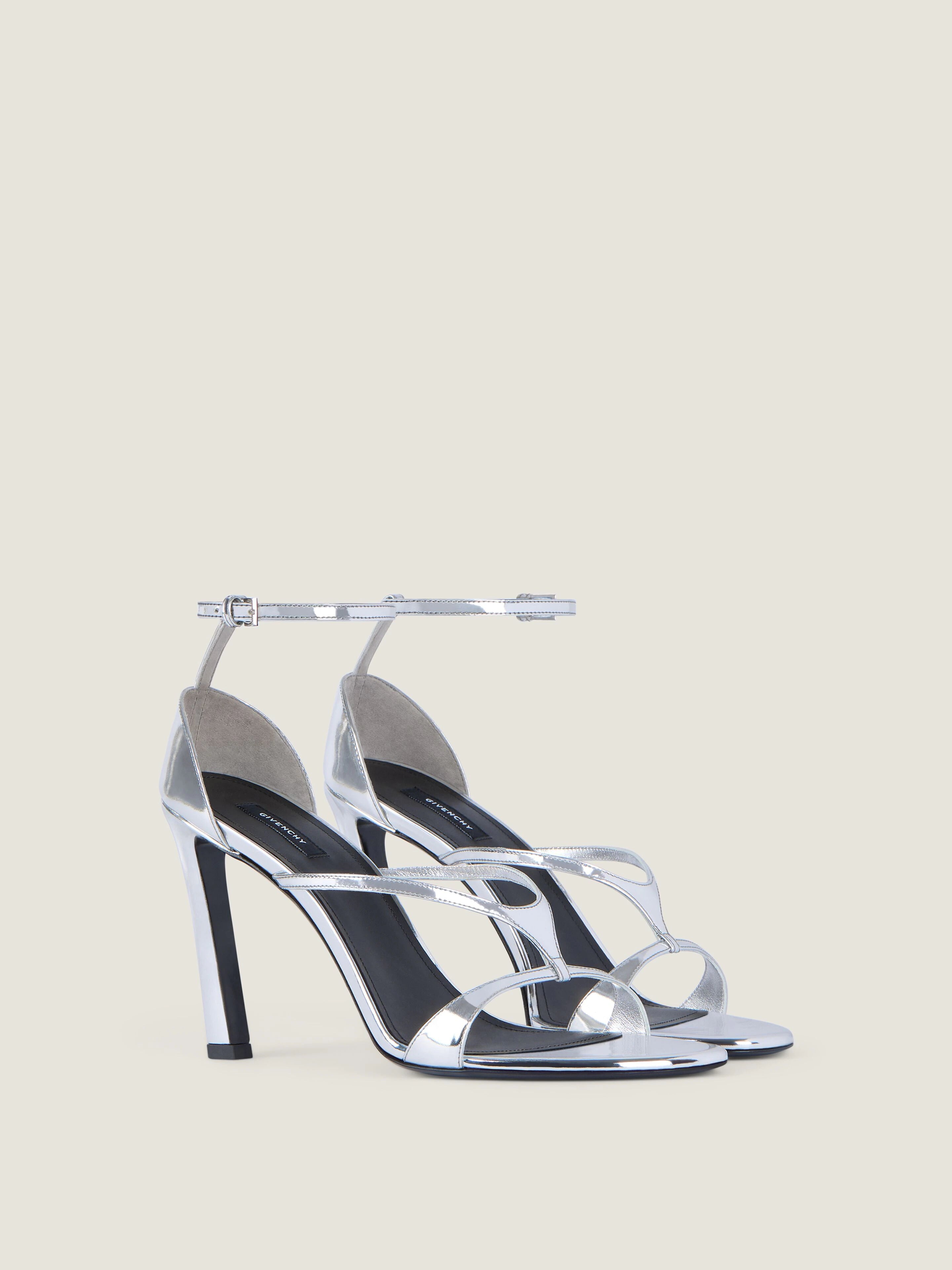 GIVENCHY heeled sandals in mirror effect leather