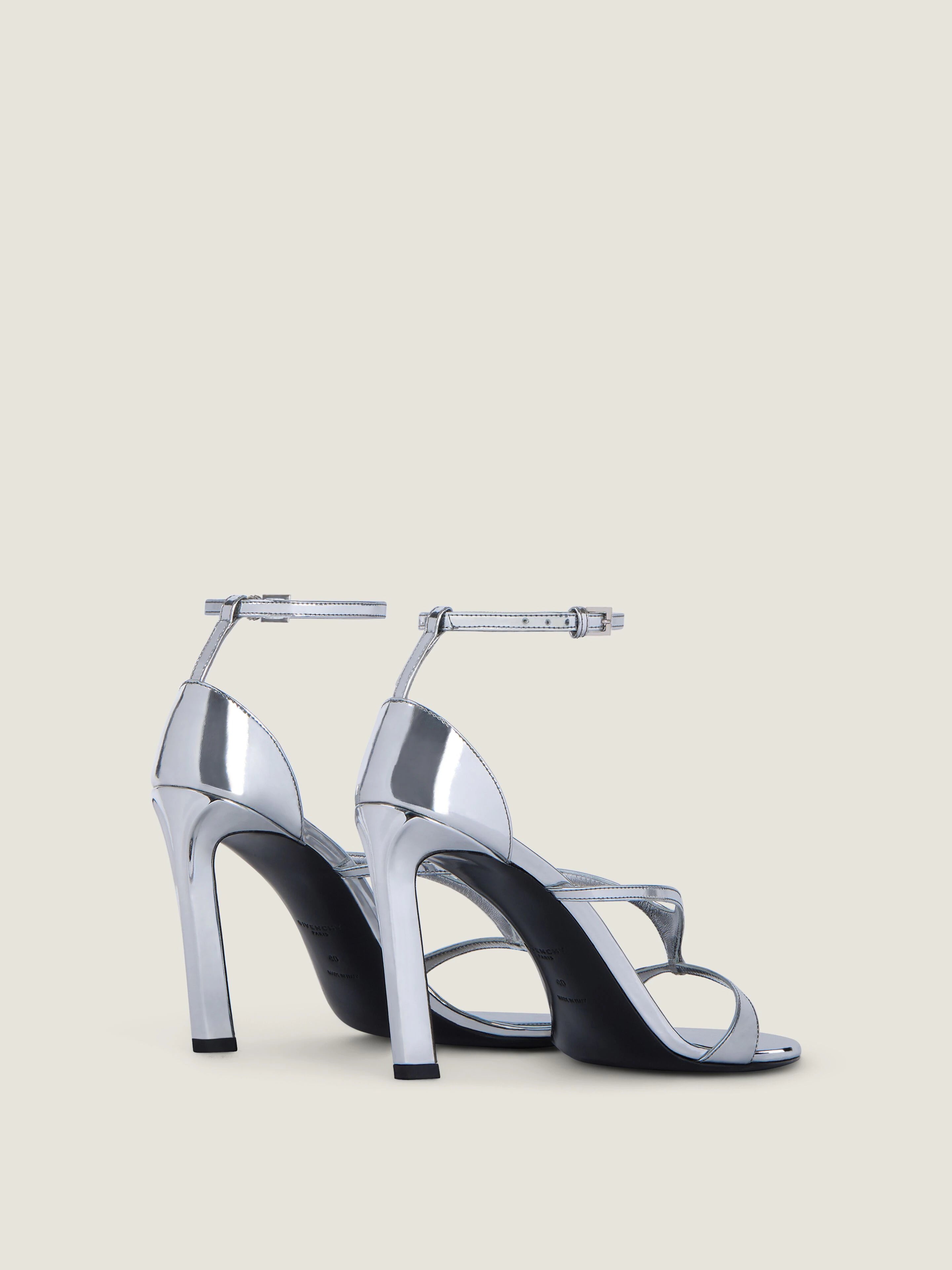 GIVENCHY heeled sandals in mirror effect leather
