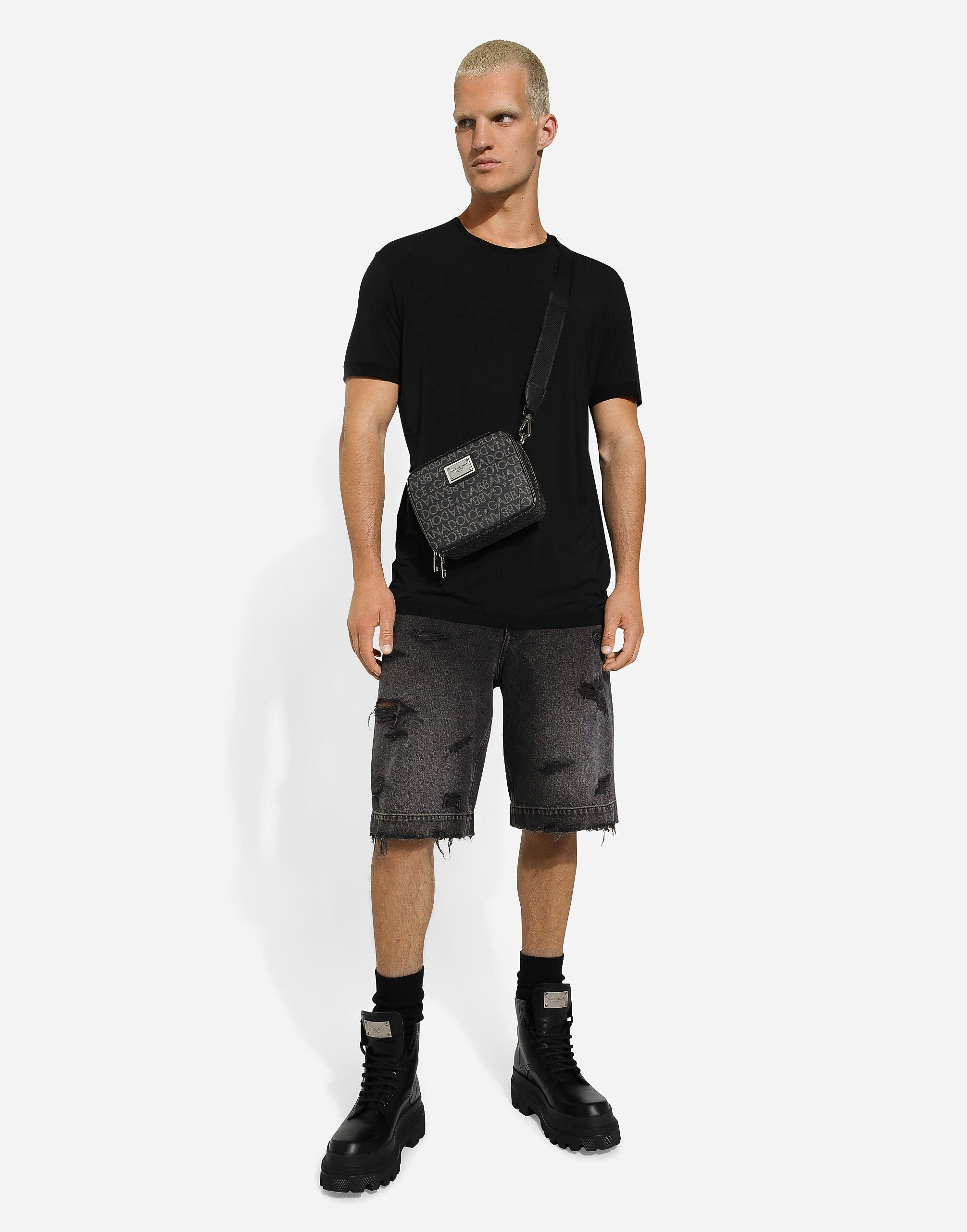 DOLCE & GABBANA Coated jacquard crossbody bag